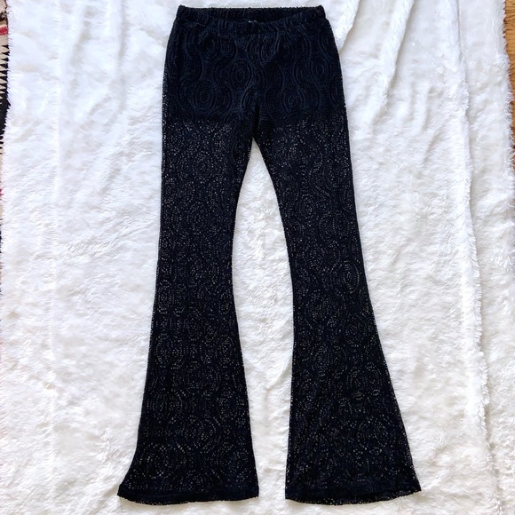 Rue21 Mesh Lacy Flared Pants - Picture 1 of 7